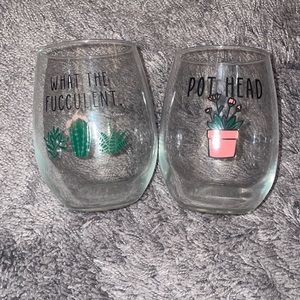 Plant wine glasses